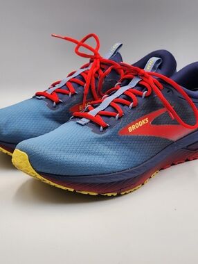 Brooks Shoes Mens 13 D Revel 7 Blue/Red Running Store Display
